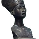 Nefertiti face statue
