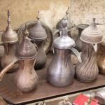 A set of copper jugs